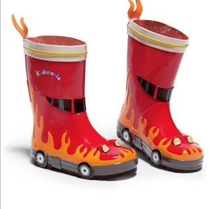 Kidorable Red Fireman Kids Rain Boots New